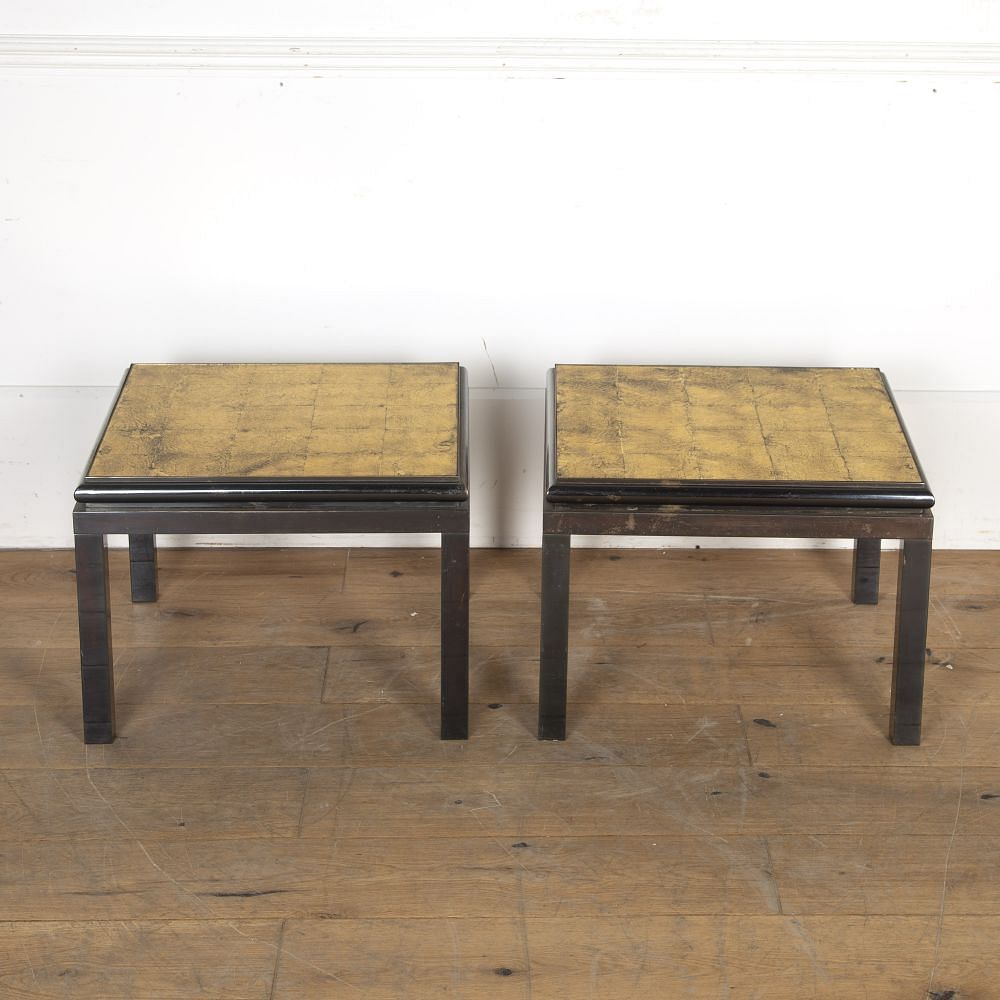 Pair of Mid-Century Smoked Glass Side Tables CO4620529