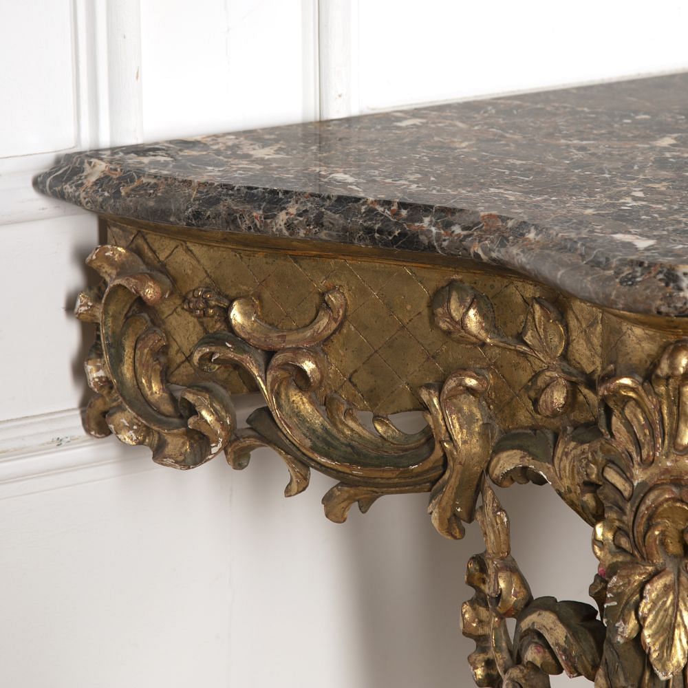 19th Century Carved Gilt Wood Console Table CO5219554