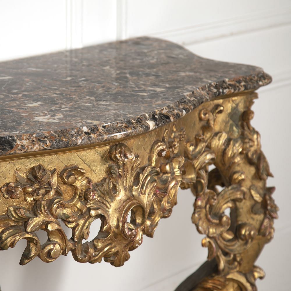 19th Century Carved Gilt Wood Console Table CO5219554