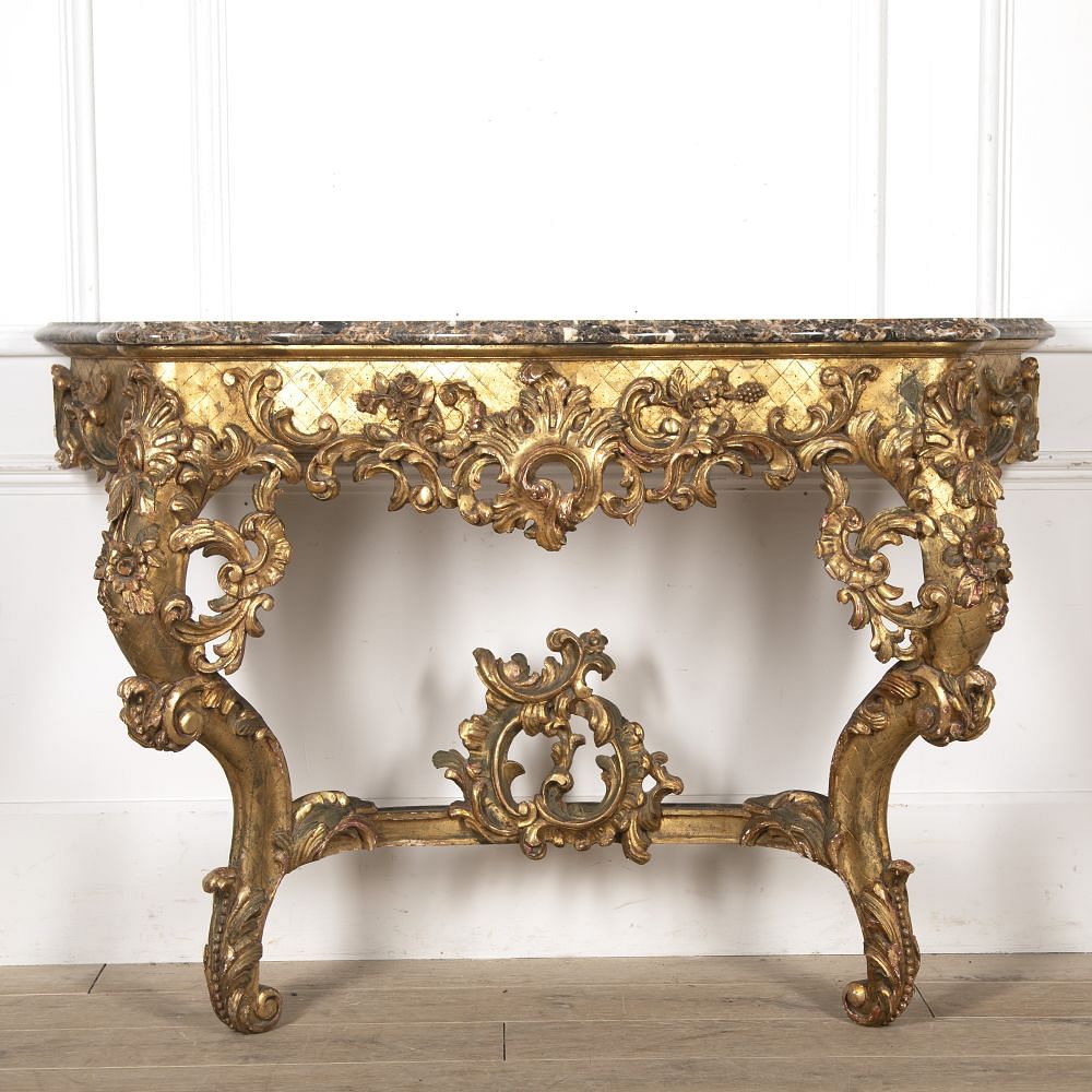19th Century Carved Gilt Wood Console Table CO5219554
