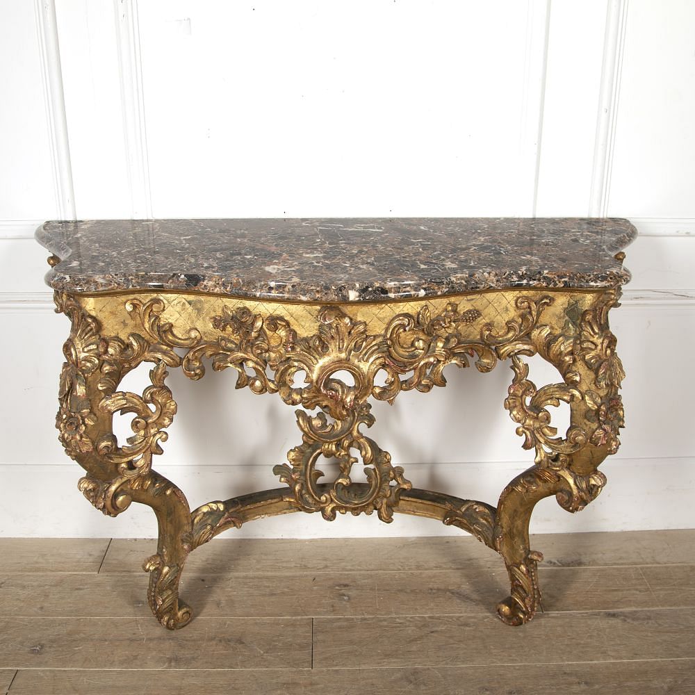 19th Century Carved Gilt Wood Console Table CO5219554