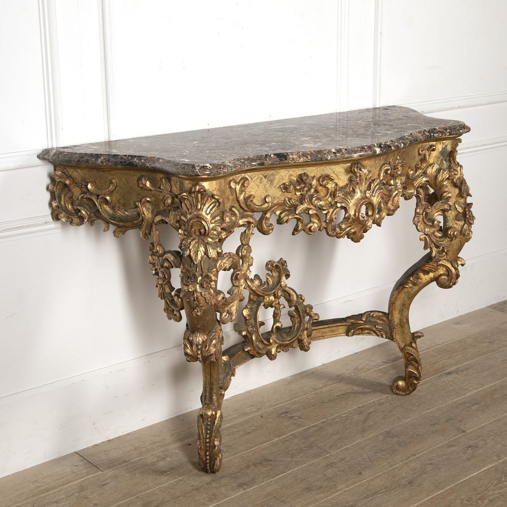 19th Century Carved Gilt Wood Console Table CO5219554