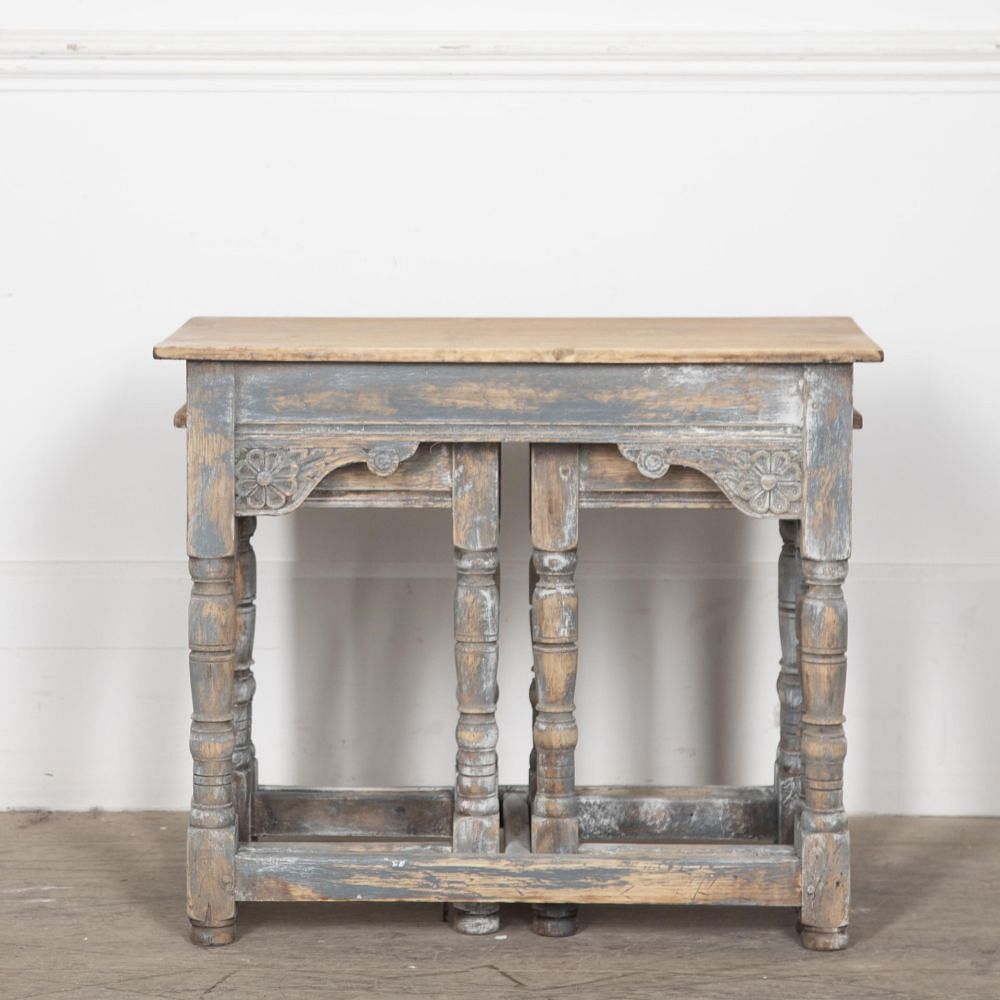 19th Century Painted and Bleached Oak Childs' Table CO8430247