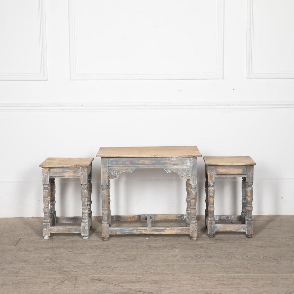 19th Century Painted and Bleached Oak Childs' Table CO8430247