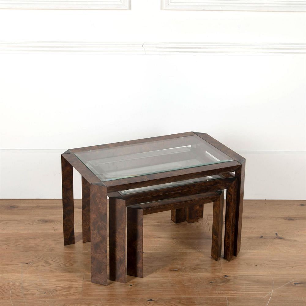 20th Century Burr Elm Nest of Tables CT7361576