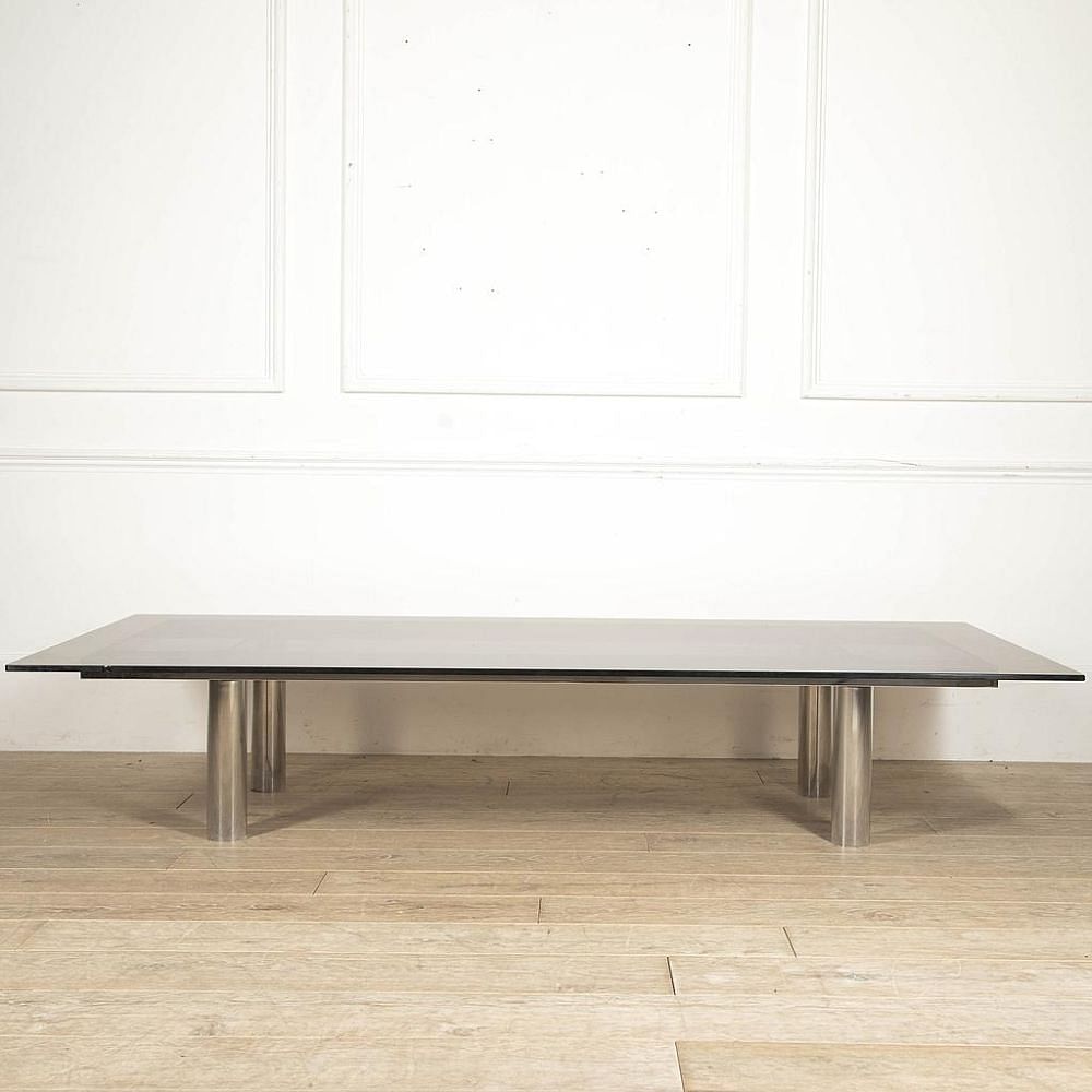 Large French 20th Century Chrome Coffee Table CT9218133