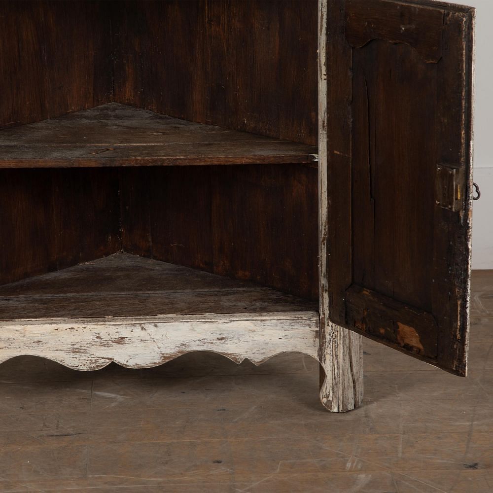19th Century French Painted Corner Cupboard CU1430159