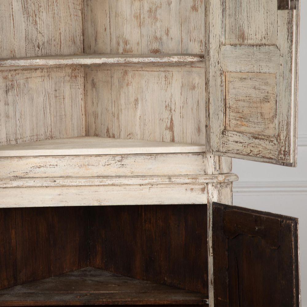 19th Century French Painted Corner Cupboard CU1430159
