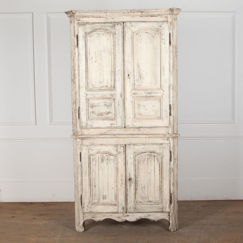 19th Century French Painted Corner Cupboard CU1430159