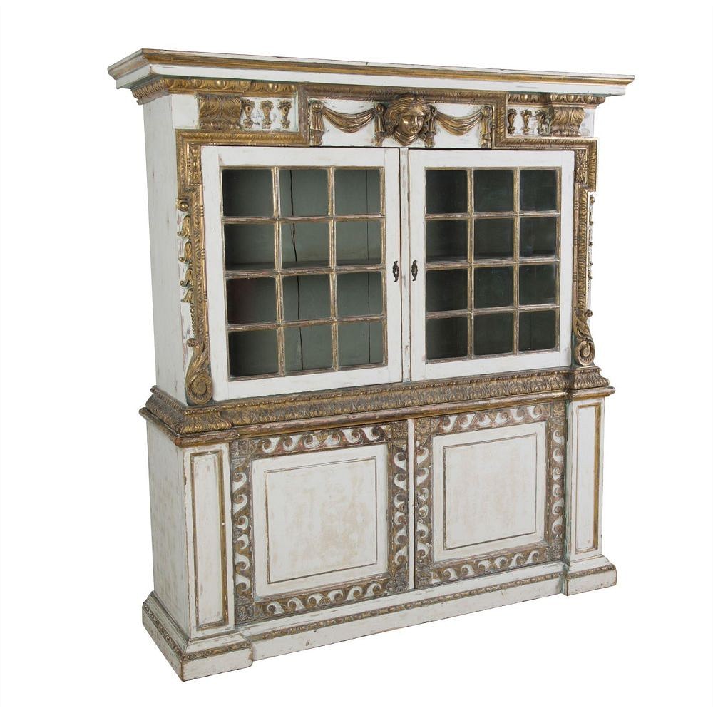 19th Century English Kentian Style Painted Cupboard CU4154784