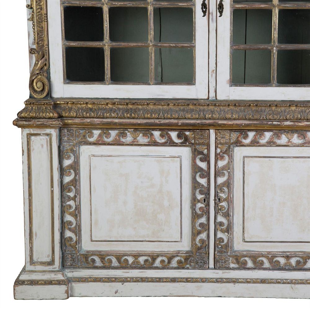 19th Century English Kentian Style Painted Cupboard CU4154784