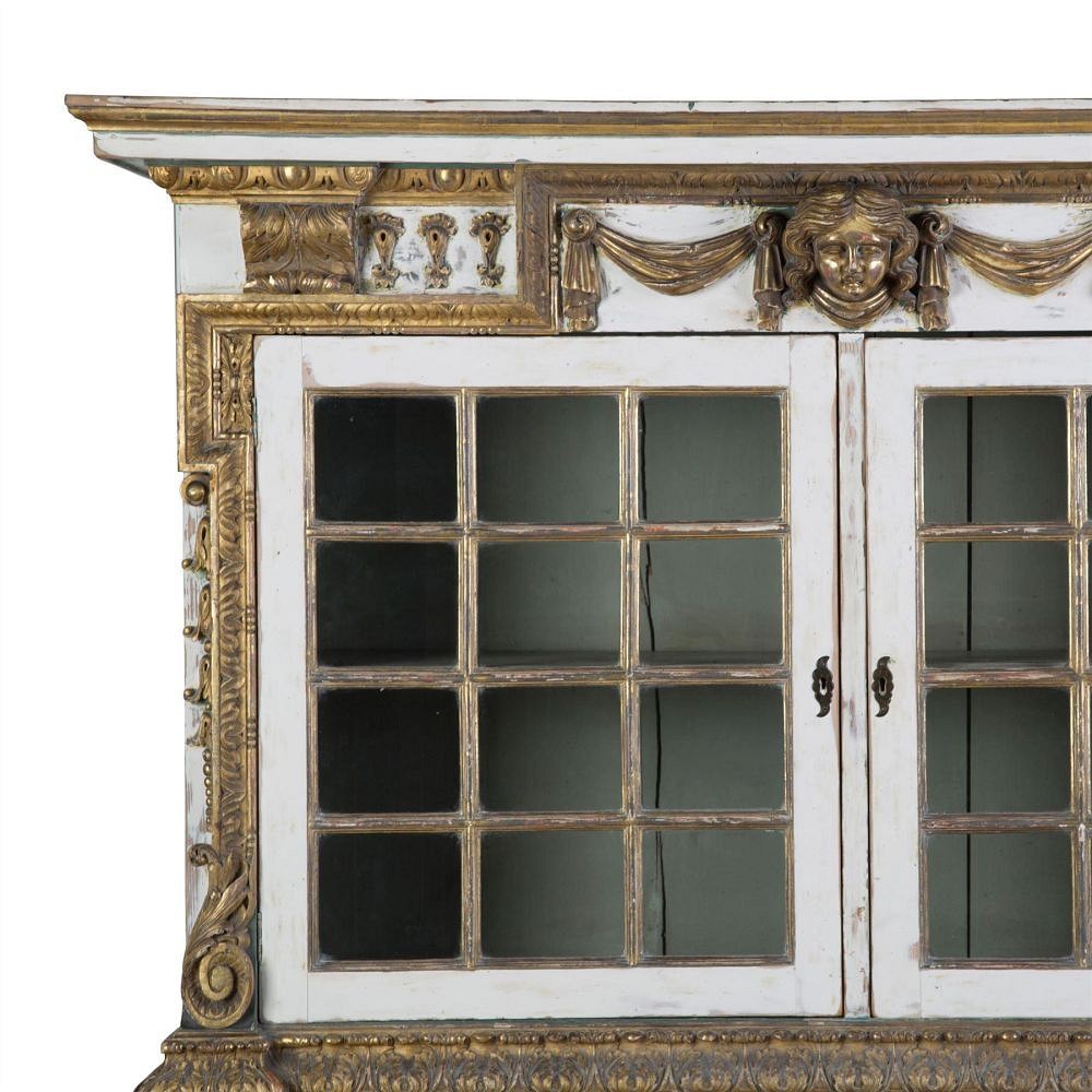 19th Century English Kentian Style Painted Cupboard CU4154784