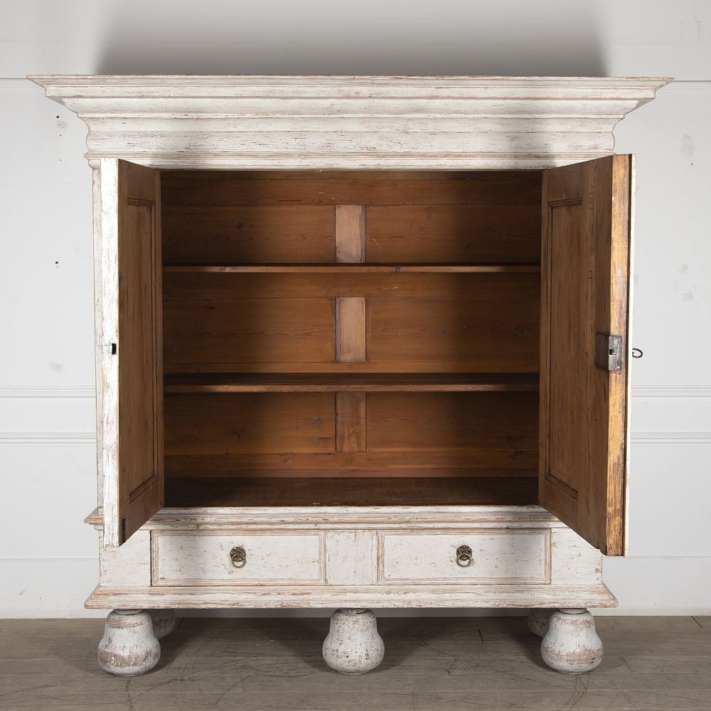 Large 18th Century Swedish Baroque Cabinet CU6023930