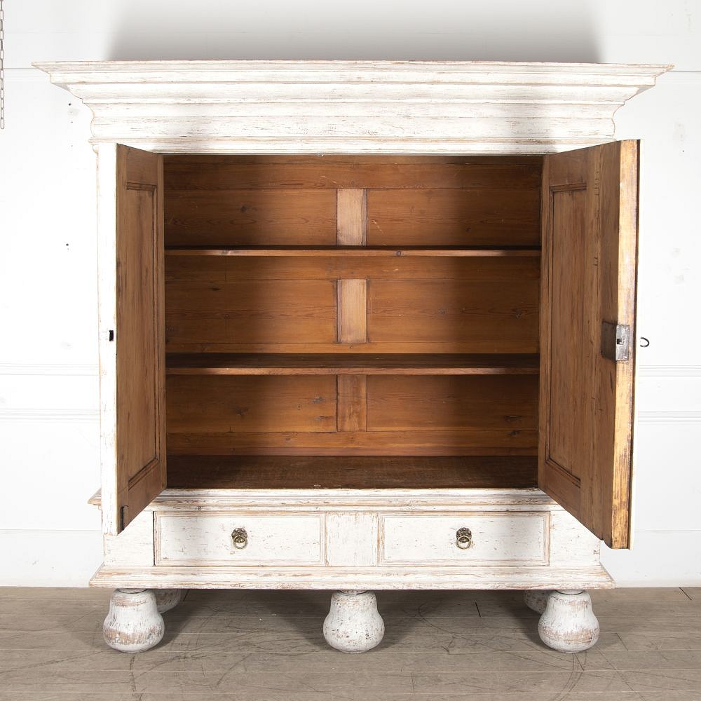 Large 18th Century Swedish Baroque Cabinet CU6023930