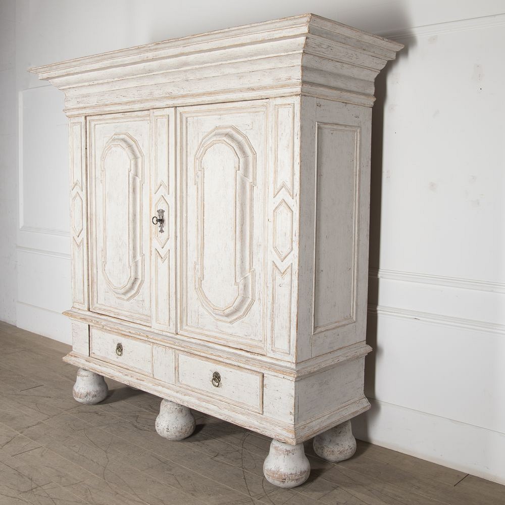 Large 18th Century Swedish Baroque Cabinet CU6023930