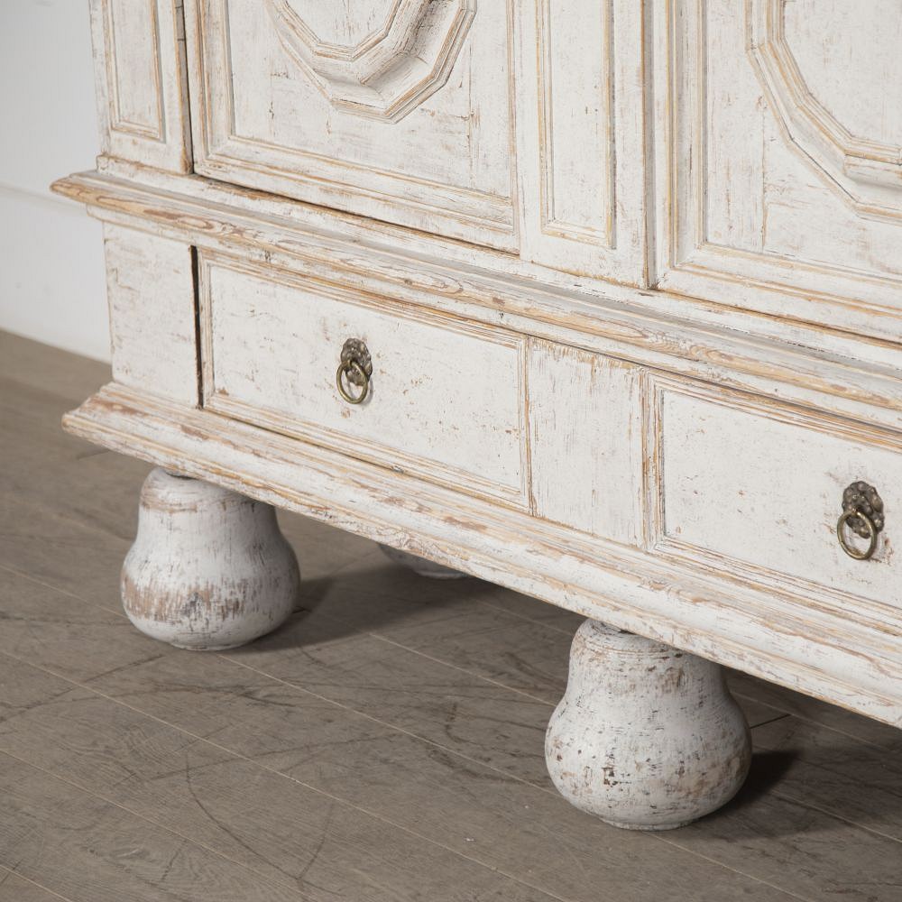 Large 18th Century Swedish Baroque Cabinet CU6023930