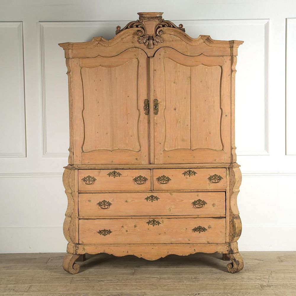 SALE: 18th Century Dutch Pale Pink Country Cabinet CU609294