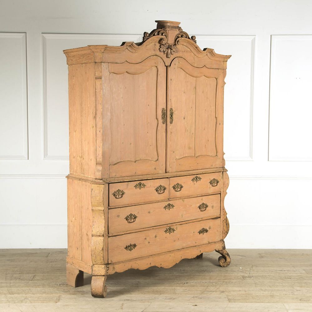 SALE: 18th Century Dutch Pale Pink Country Cabinet CU609294