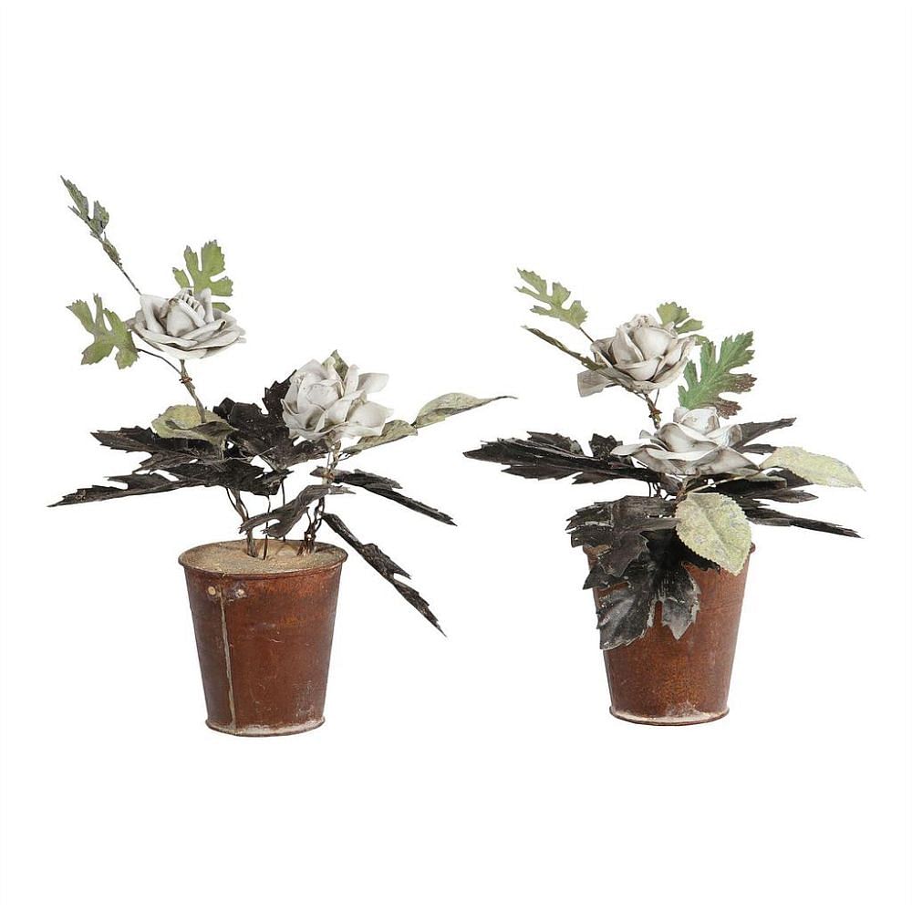 Tole and Porcelain Potted Plants DA150185