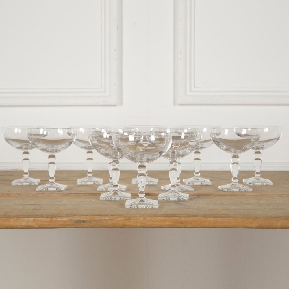 Set of Twelve Contemporary Bohemia Crystal Champagne Coupes DA1510064