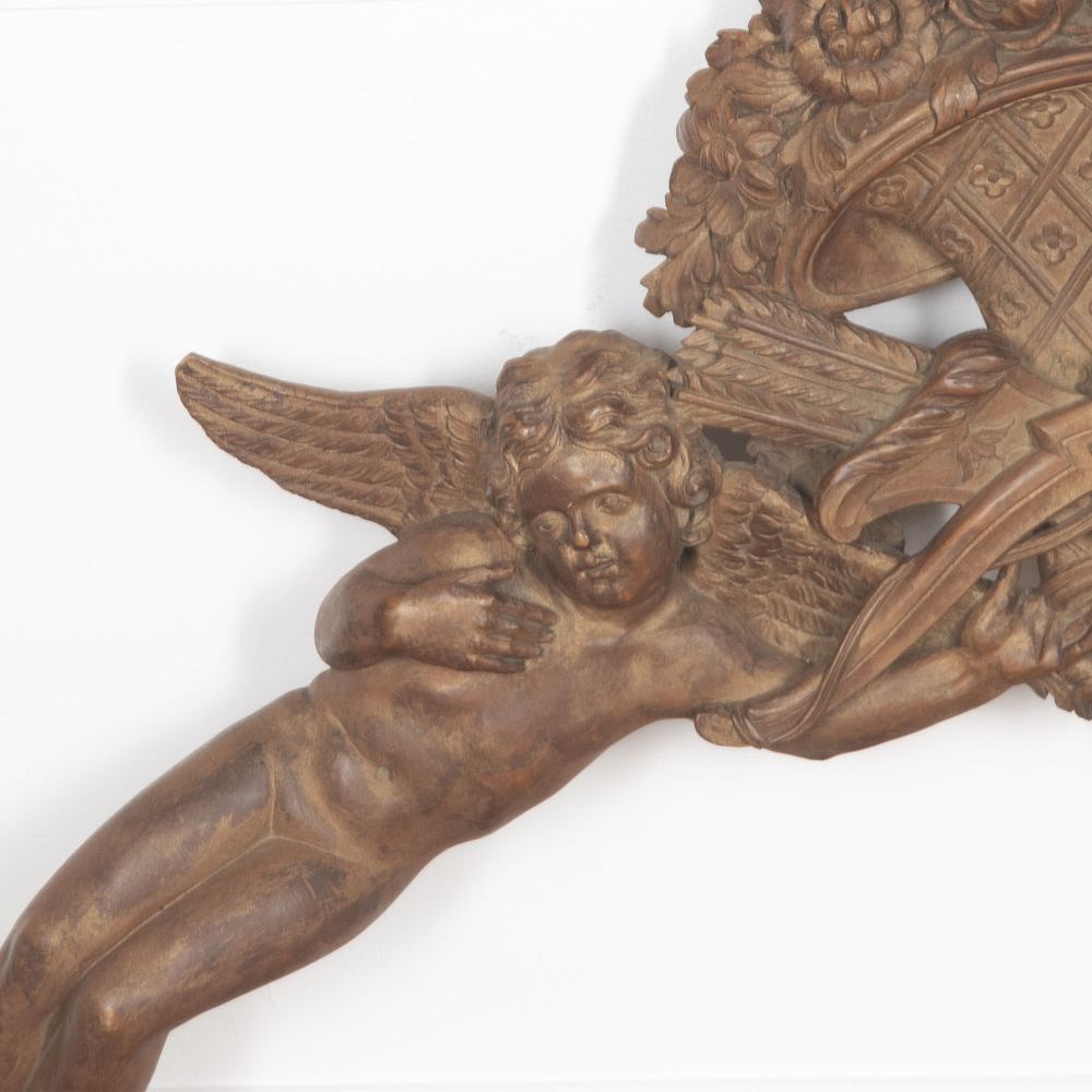 20th Century French Carved Romantic Over Bed Panel DA1528707