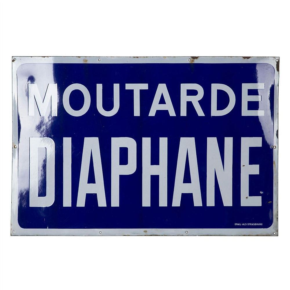 Large 19th Century French 'Moutarde Diaphane' Sign DA1559471