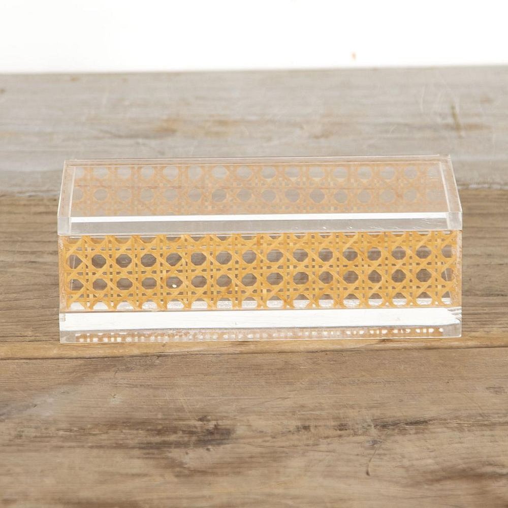 20th Century Dior Style Cane Lucite Box and Cover DA2922857
