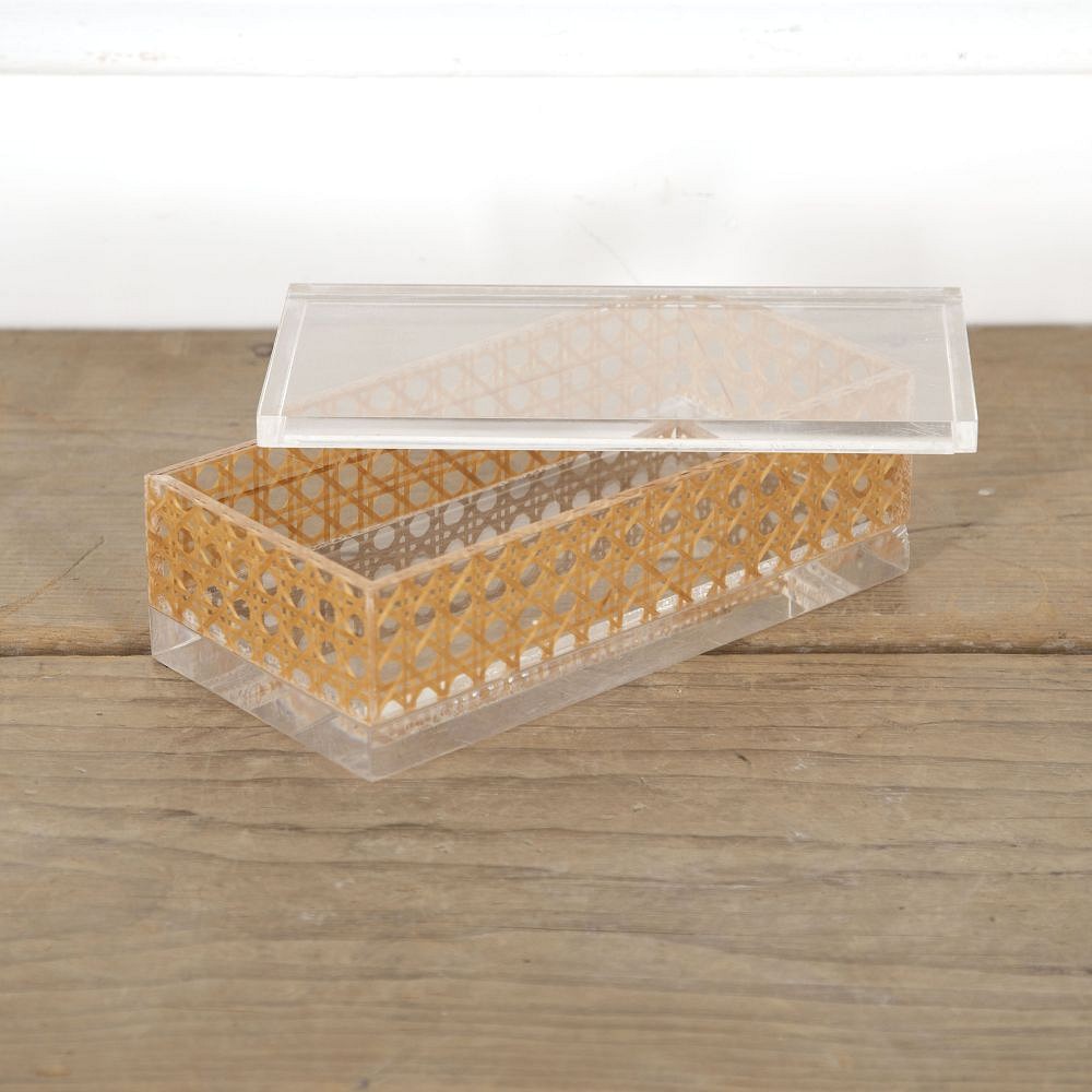 20th Century Dior Style Cane Lucite Box and Cover DA2922857