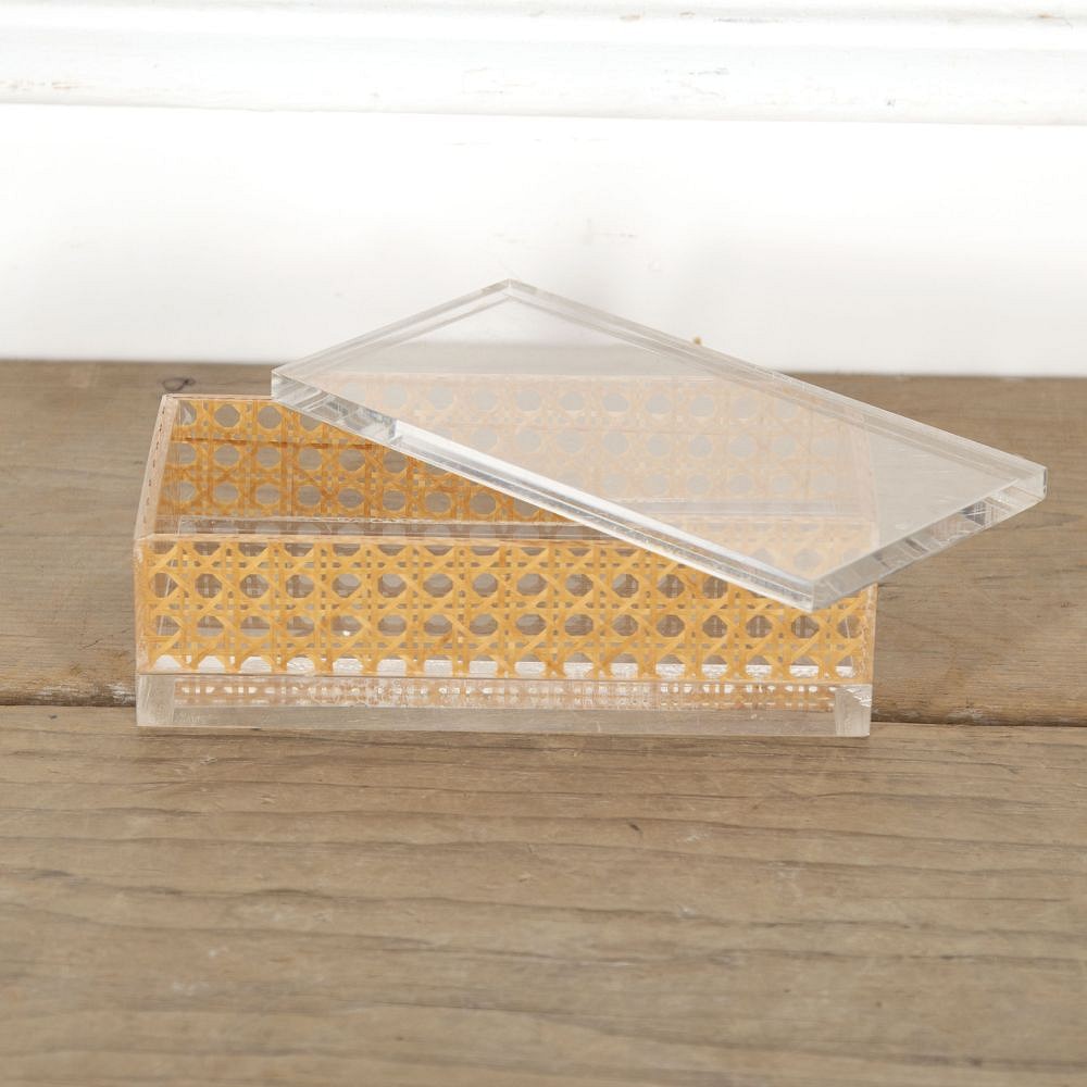 20th Century Dior Style Cane Lucite Box and Cover DA2922857