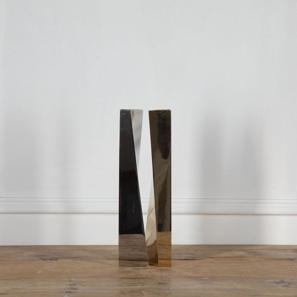 Pair of Chrome and Brass Vases DA3034060