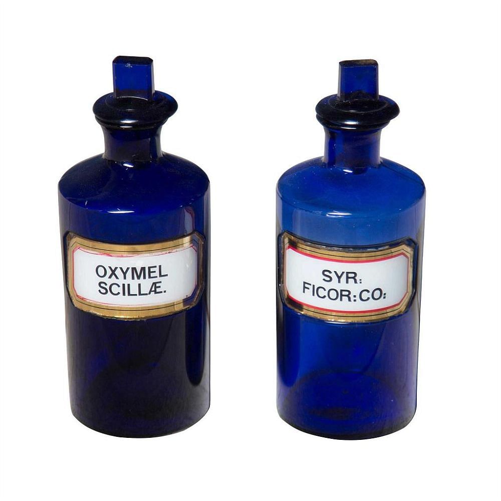 Pair of Bristol Blue Chemist Bottles DA3555710