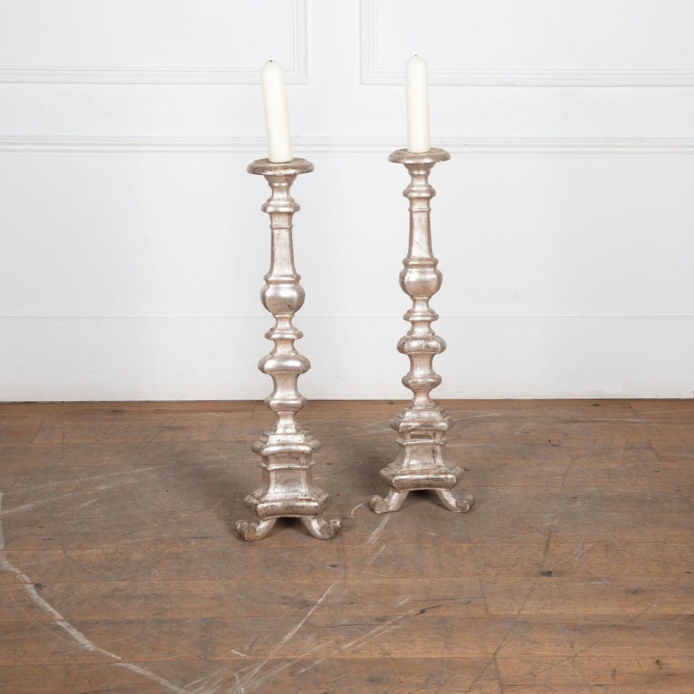 Pair of 18th Century Italian Pique Cierge DA3733132
