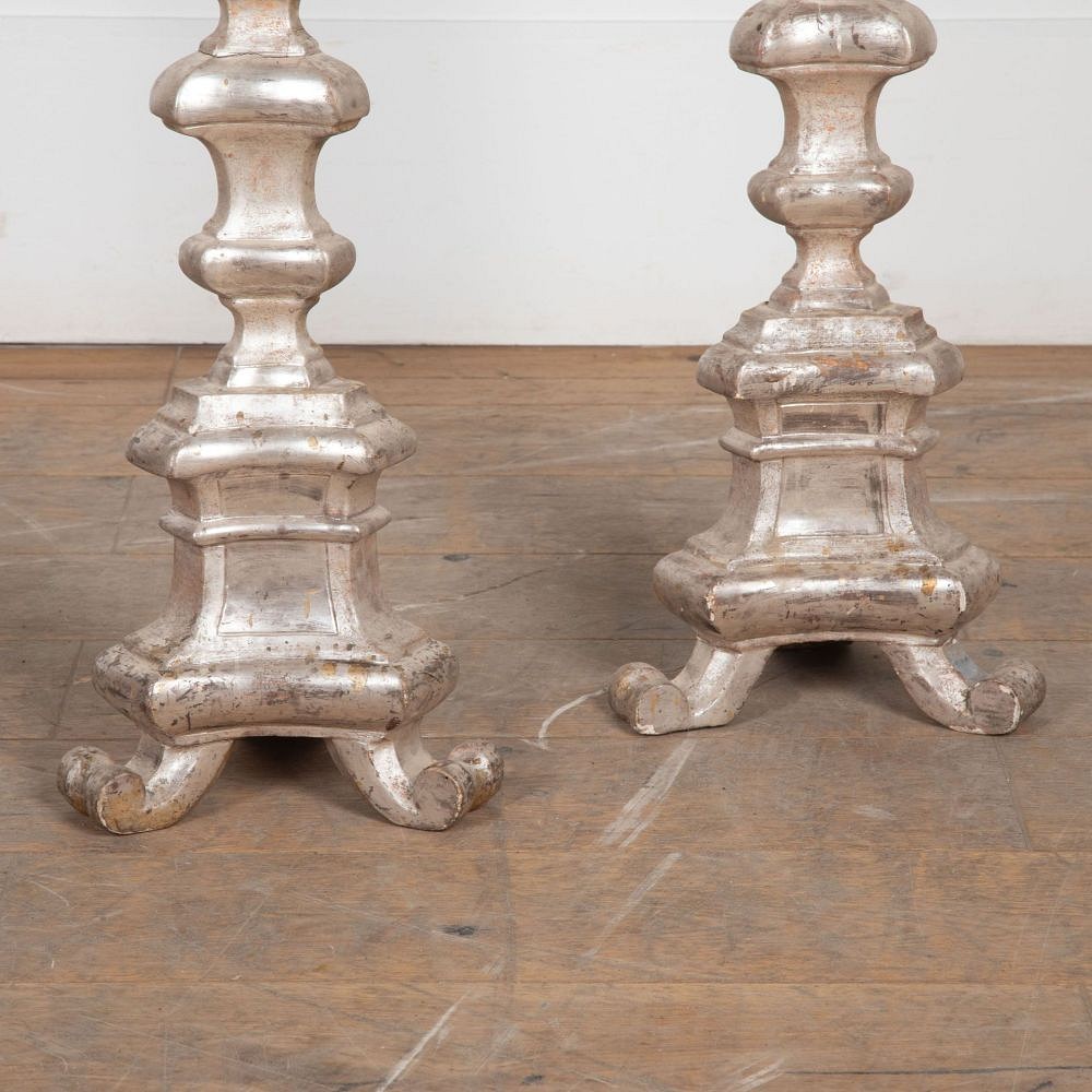 Pair of 18th Century Italian Pique Cierge DA3733132