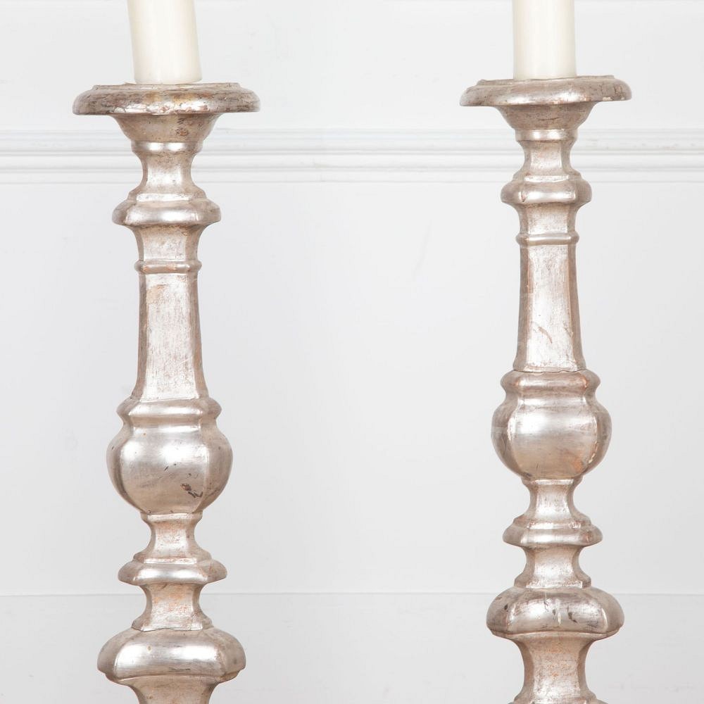 Pair of 18th Century Italian Pique Cierge DA3733132