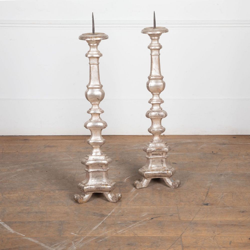 Pair of 18th Century Italian Pique Cierge DA3733132