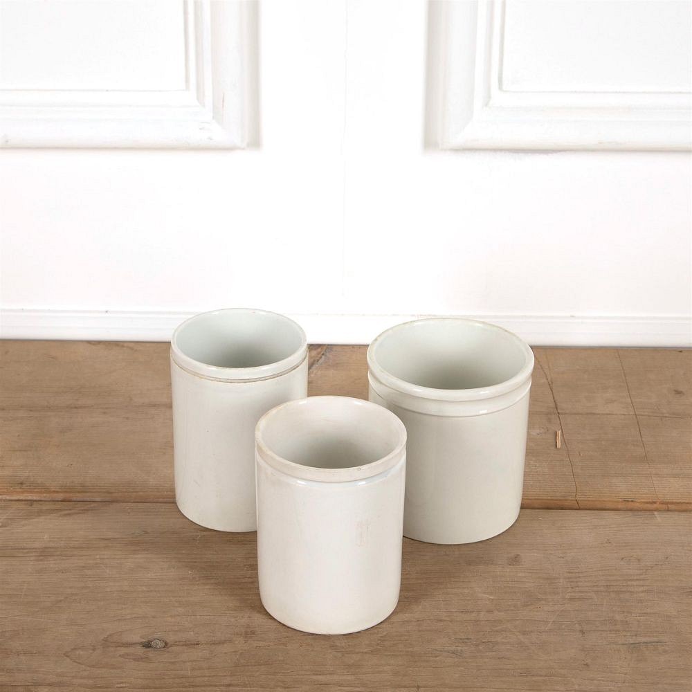 Tall White Porcelain Jam Jars DA4461566