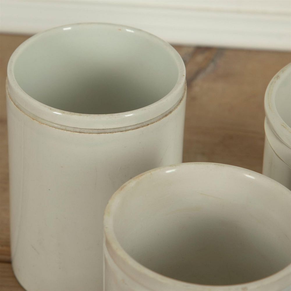 Tall White Porcelain Jam Jars DA4461566