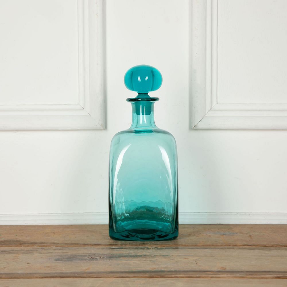 Turquoise Glass Decanter By Frank Thrower For Dartington DA5833852