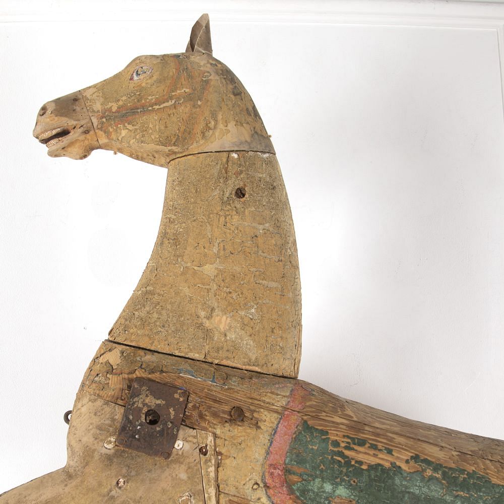 19th Century French Wooden Folk Art Horse DA6013705