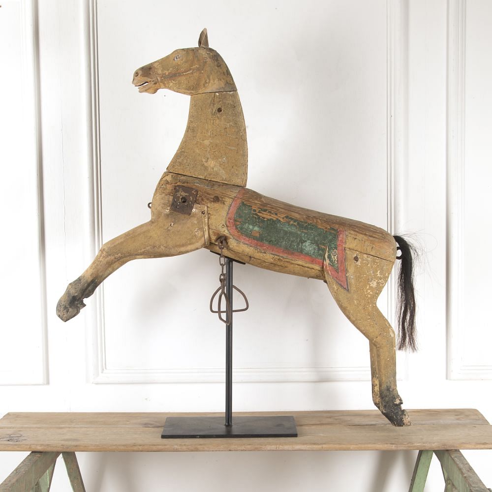 19th Century French Wooden Folk Art Horse DA6013705