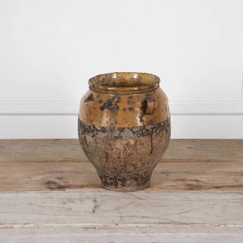 19th Century French Yellow Glazed Confit Pot DA7232383