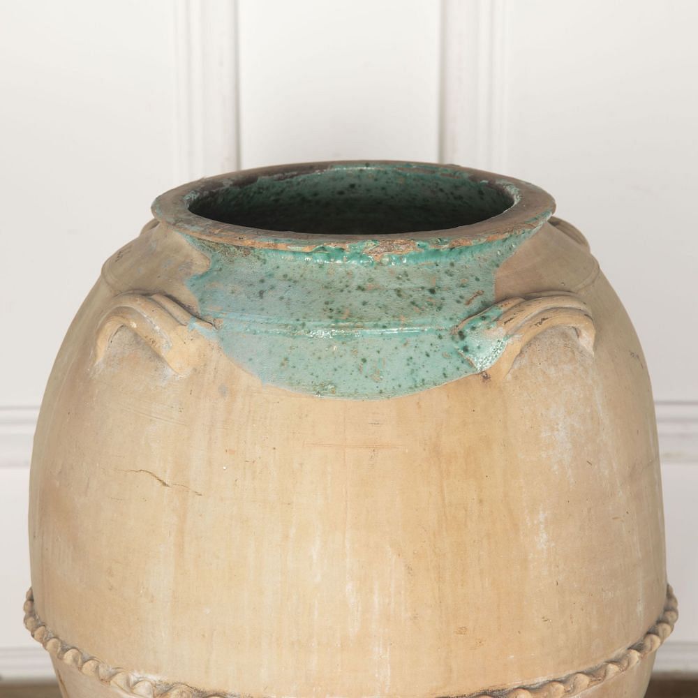 19th Century Italian Turquoise Glaze Storage Jar DA7433479