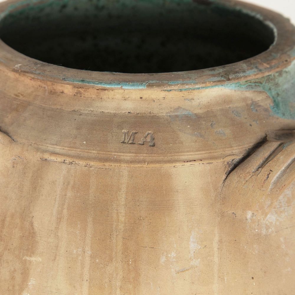 19th Century Italian Turquoise Glaze Storage Jar DA7433479