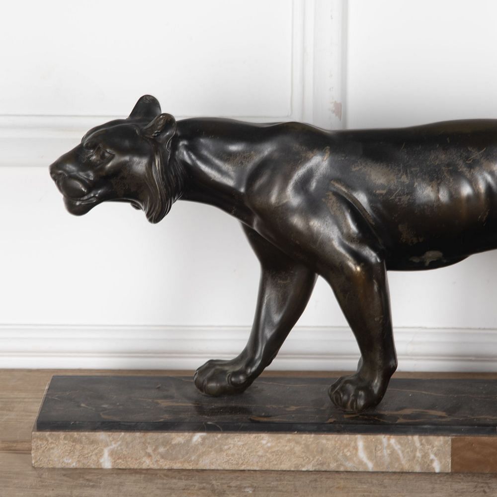 20th Century Art Deco Spelter Panther DA8531530