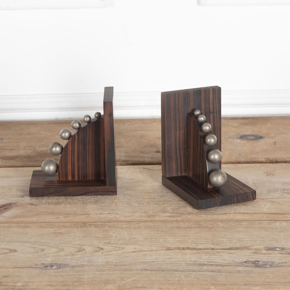 20th Century Art Deco Macassar Ebony Bookends DA8532322
