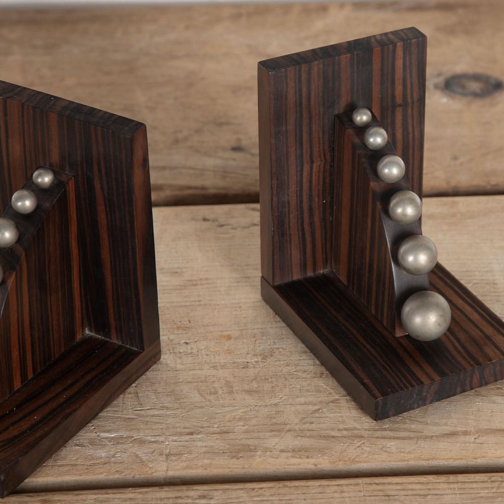 20th Century Art Deco Macassar Ebony Bookends DA8532322