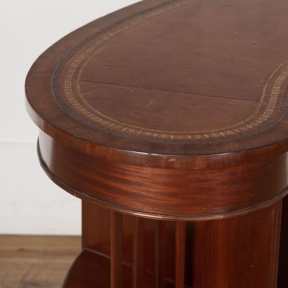 Early 20th Century Edwardian Mahogany Skeleton Kidney Desk DB6330122