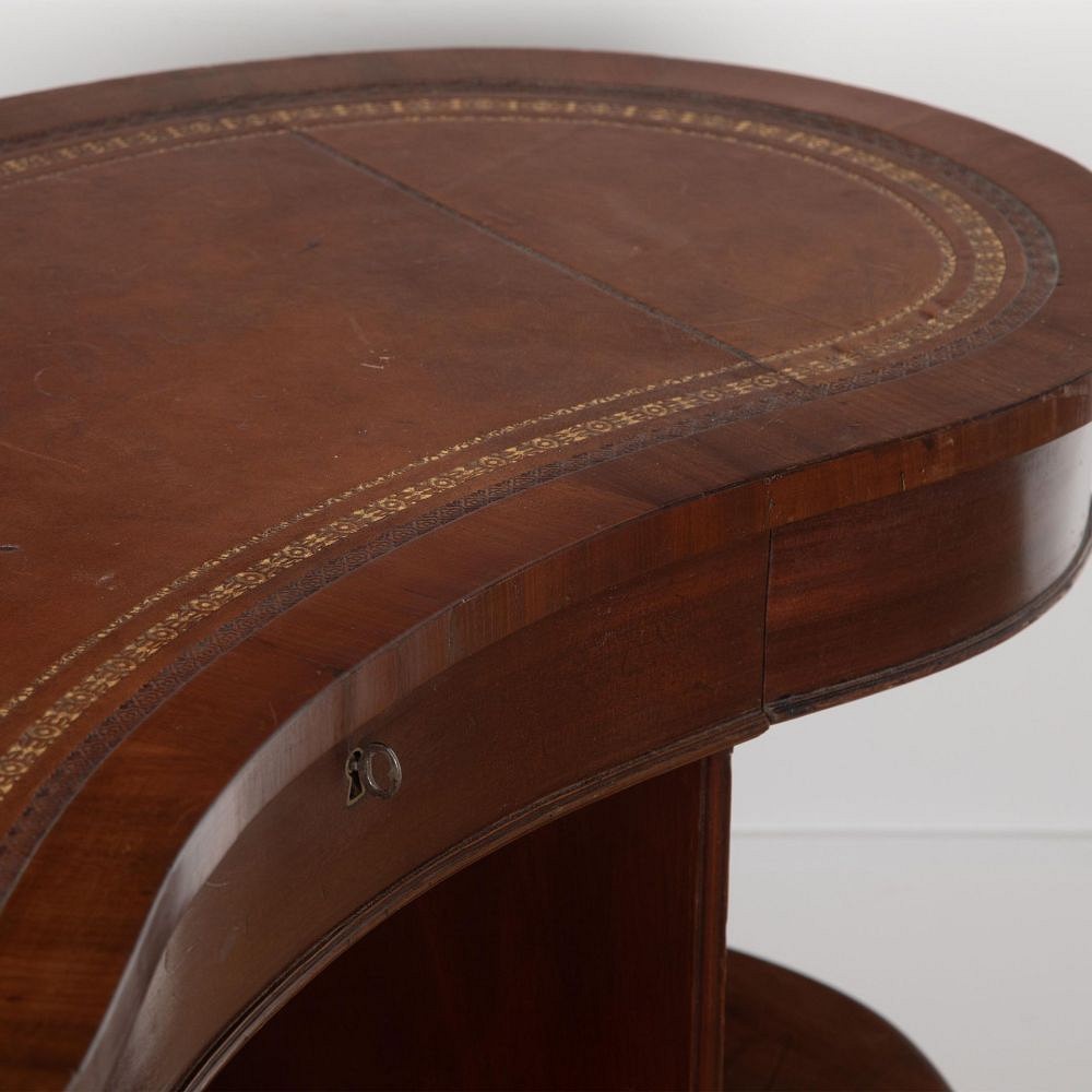 Early 20th Century Edwardian Mahogany Skeleton Kidney Desk DB6330122