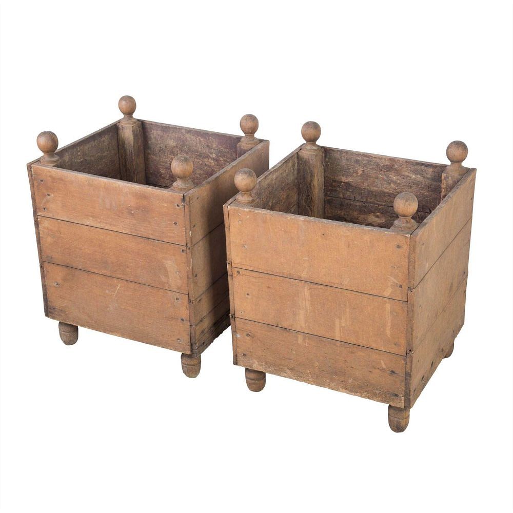 Pair of Wooden Planters GA1111481