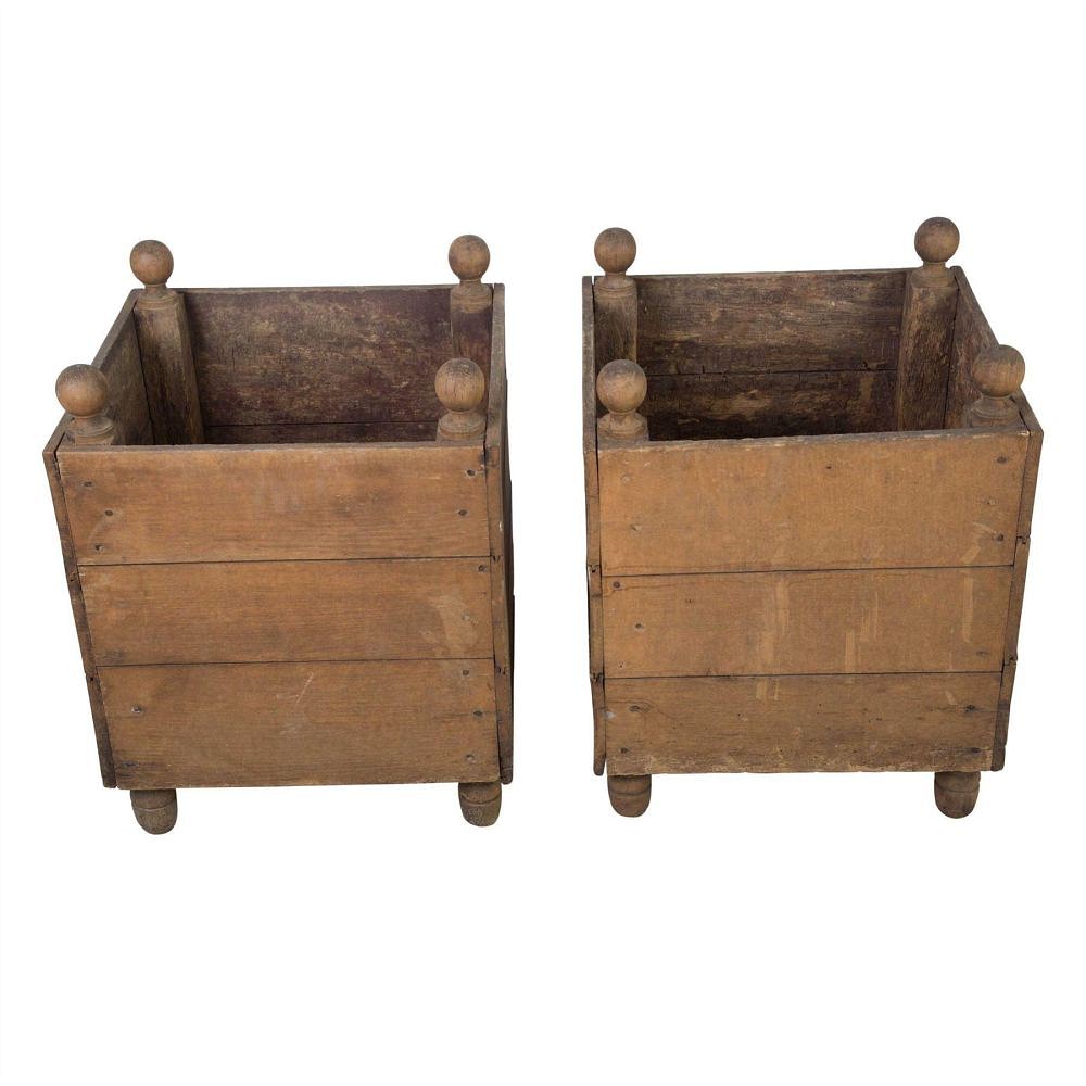 Pair of Wooden Planters GA1111481